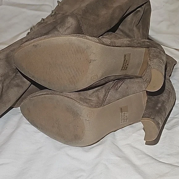 Wild Diva Tall Taupe Boot - Picture 9 of 13